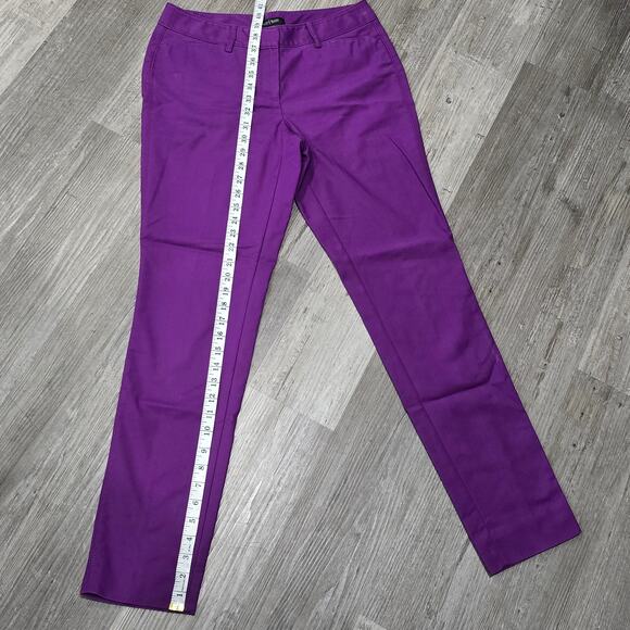 White House Black Market Purple Perfect Form Slim Leg Dress Pants Trouser WHBM - Picture 6 of 7